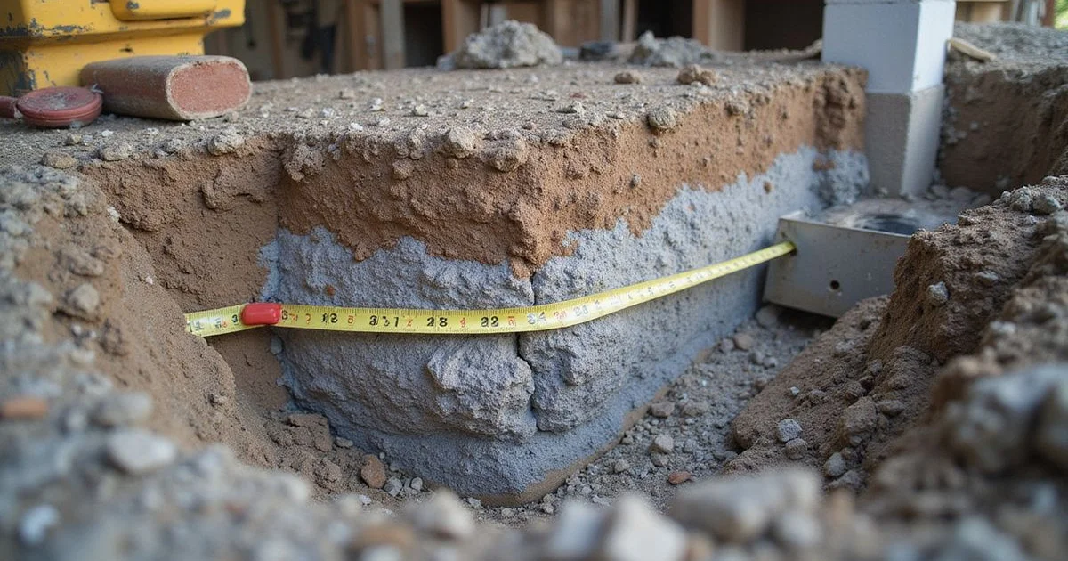 Cutaway view of soil layers beneath a Seattle home foundation