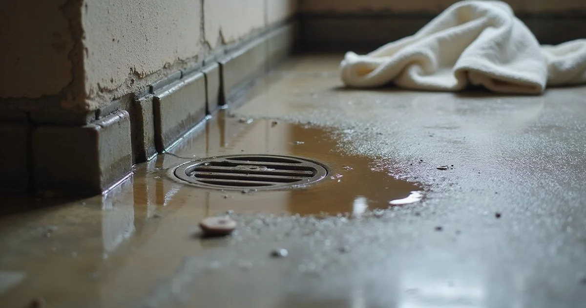 Water seeping along a basement floor-wall cold joint during heavy rain